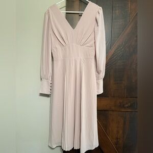 Chic Long Sleeve Blush Dress